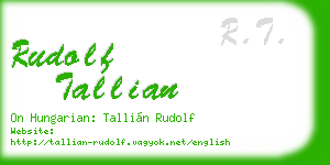 rudolf tallian business card